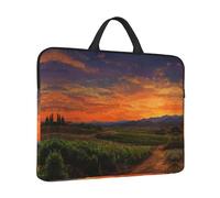 Vineyard Sunset Print Protective 14 Inch Laptop Case,Laptop Sleeve With Handle Compatible,Carrying Computer Bag