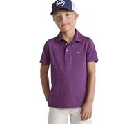 Vineyard Vines Boys' Bradley Stripe Sankaty Performance Polo, Blue/Lighthouse Red, 7