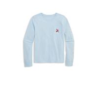 vineyard vines girls Girls' Sunset Ski Pups Long-sleeve Pocket Tee, Ice Water, S
