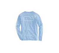 vineyard vines Girls' Vintage Whale Long-Sleeve Pocket Tee, Jake Blue, S