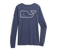 Vineyard Vines Long Sleeve Whale Print Tee - Blue - Medium