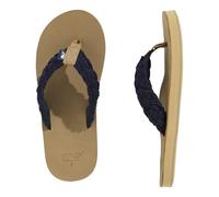 vineyard vines Men's Braided Rope and Leather Flip Flop, Nautical Navy, 6 UK