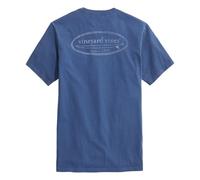 vineyard vines Men's Drift Dye Outlined Surf Logo Short-Sleeve Pocket Tee, Moonshine, Medium