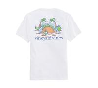 Vineyard Vines Mens Fish Taco on The Beach Short-Sleeve Pocket Tee, White Cap, Medium
