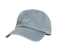 vineyard vines Men's Garment-Washed Classic Whale Baseball Hat Cap, Blue Mirage, One Size