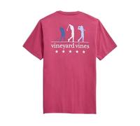 Vineyard Vines Men's Golf Silo USA Short-Sleeve Pocket Tee, Sailors Red, Medium