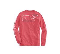 Vineyard Vines Men's Long-Sleeve Vintage Whale Pocket Tee, Sailors Red, XL
