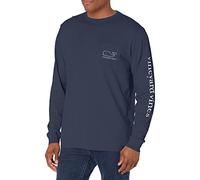 Vineyard Vines Men's Long Sleeve Vintage Whale Pocket Tee T-Shirt, Blue Blazer, XL
