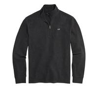 vineyard vines Men's Saltwater Quarter-Zip Pullover Sweater, Black, Large