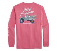 vineyard vines Men's Truck & Tree Long-Sleeve Pocket Tee, Jetty Red, XS