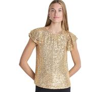 Vineyard Vines Women's Annabella Sequin Top, Gold, XS