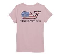 vineyard vines Women's Flag Whale Short-Sleeve Pocket Tee, Flamingo, S