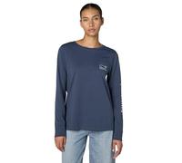 Vineyard Vines Women's Long-Sleeve Vintage Whale Pocket Tee, Blue Blazer, S