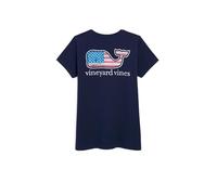 Vineyard Vines Women's New Flag Whale Short-Sleeve Pocket Tee, Nautical Navy, S