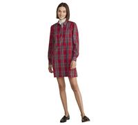 vineyard vines Women's Plaid Poplin Popover Dress Casual, Royal Stewart-Red, Large