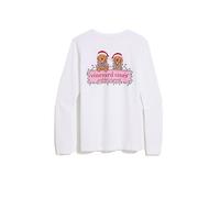 Vineyard Vines Women's String Lights Pups Logo Box Long-Sleeve Pocket Tee, White Cap, L