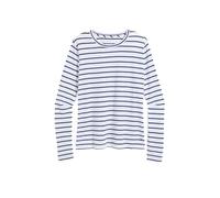 Vineyard Vines Women's Supima Jersey Long Sleeve Tee, B.Stripe- White/Navy, XL