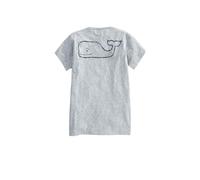 vineyard vines Women's Whale Pocket Tee, Grey Heather, XL