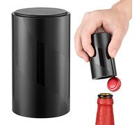 VinFlow5 Automatic Beer Opener (Black), Magnetic Bottle Caps Remover, Push Down - Pull Up w/No Cap Damage for Bottle Top Collectors