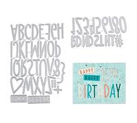VINFUTUR 2 Sets Numbers & Letters Metal Cutting Dies 0-9 Numbers Alphabet Dies for Card Making Metal Embossing Stencil Template for DIY Scrapbooking Paper Card Craft (A)