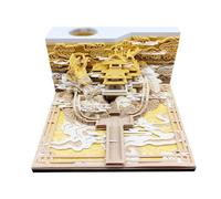 VINGAA 3D Calendar 2024, Time Piece Calendar 2024, Tear Away Calendar Sculpture, 3D Calendar, Multifunctional 3D Post Notes Notepad Paper Craft, for Home Office Desktop Decoration