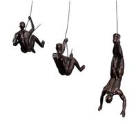 VINGAA Climbing Men Figures Wall Hanging,Resin Climbing Men Wall Decor,Creative Hand-Finished Sculpture Figurine,Climbing Man Wall Sculpture,Climbing Man Wall Art for Bar,Home,Office Decor