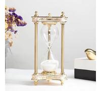 VINGAA Hourglass Timer,Hourglass Sand Timer,Hourglass 30 Minute Sand Timer,Embossed Metal Sand Hourglass,Hour Glass with Sand,Large Hourglass Decor,for Modern Home Kitchen Office Decoration