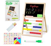 VingaHouse Wooden abacus for kids, toddler counting montessori toys, abacus + Magnetic Drawing Board, Multifunctional Learning Toy, suitable as learning toy gifts for children
