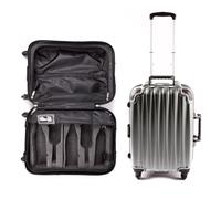 VinGardeValise Original 5-Bottle Wine Travel Luggage, Silver, TSA-Compliant Lock, 360-Degree Spinner Wheels, Seatbelt-Grade Burst Straps
