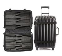 VinGardeValise Original Wine Suitcase by FlyWithWine, Durable 10 Year Warranty, Versatile, Customizable 12-Bottle Wine Travel Luggage for Airplane, Choice of Wine Professionals, Napa Designed Black