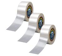 vingardium leviosa 3 Rolls Strong Cross Weave Reinforced Tape Transparent Bi-Directional Filament Strapping Tape Fiberglass Reinforced Tape Heavy Duty Tape Packaging Parcel (3 Rolls, 75mm x 50m)