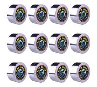 vingardium leviosa VL 12 Rolls Aluminium Foil Tape 50mm x 50m Heavy Duty Strong Adhesive Heat Resistant Insulation Tape for Sealing Ducts Car Panel and Pipework (50mm x 50m, 12 Rolls)