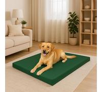 vingardium leviosa VL Dog Bed Medium - Waterproof Pet Bed with Soft Removable Cover, Rectangle-Shaped Dog Mattress & Pet Mat for Crate or Floor (Green, 70x95x5cm Waterproof)