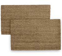 vingardium leviosa VL Door Mat 40x68cm - Plain Coir Door Mats with Non-Slip Latex Back - Long-Lasting Door Mats Outdoor for Garden, Patio, Garage or Front Step (Pack of 2)