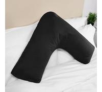 vingardium leviosa VL V Pillow with Pillowcase - Orthopedic V Shaped Pillows for Adults, Triangle Pillow for Neck, Back & Maternity Support (black, pillow case only)