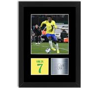 Vinicius Jr Vini Junior Football Player A4 Framed Print Signed Autograph Photo Display Poster Gift For Brazil Fans
