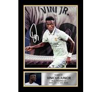 Vinícius Júnior Signed Autograph Poster Print - Real Madrid & Brazil Football Superstar - Football Gift Memorabilia, A3 Poster Print (420x297mm)