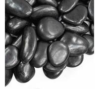 VINICS Large Pebbles for Landscaping 40lbs, 2-3 Inch Black River Rocks for Aquarium, High Polished Natural Decorative Stones for Vase Filler Fish Tank Gardening