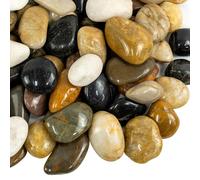 VINICS Large Pebbles for Landscaping 40lbs, 2-3 Inch River Rocks for Aquarium, High Polished Natural Decorative Stones for Vase Filler Fish Tank Gardening, Mixed Color