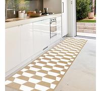 Viniliko Carpet, Vinyl, Brown and White, 66 x 180 x 0.25 cm