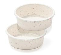 Vinino 6 Inch Silicone Round Cake Pan with Metal Reinforced Frame Set of 2, Nonstick Silicone Springform Pan for Baking Suitable for Making Layers, Cheese & Chocolate Cakes