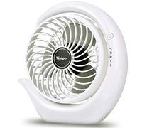 viniper Portable Rechargeable Fan, Small Desk Fan : 3 Speeds & about 8-24 Hours Longer Working, 180° Rotation, Portable Desktop Fan Small but Mighty(White, Light Black Blade)