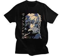 Vinland Saga Cotton T-Shirt Casual Jaxcvwum Thorfinn Karlsefni Manga Anime Tee Black Mens Top Tee S M