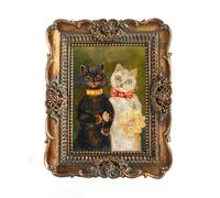VINLIFE Small Vintage Picture Frames 2.5x3.5 Mini Picture Frames with Victorian Style for Wall and Tabletop Display Ornate Gallery Wall Art Retro Home Decor, Bronze