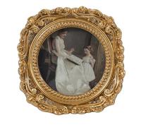 VINLIFE Vintage Gold Picture Frames 3x3 Antique Frames Small Pictures Frames Round Picture Frames Victorian Picture Frame