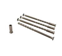 VINLIN M5 Bolt Connecting and Sleeve Fixing Screws for Patio Door Handle,Door Lock,Escutcheons,Rose,Knob,Cylinder(99mm Nickel Color 4Pcs)