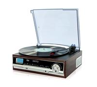 Vinly Turntable Record Player with FM Radio LCD Display AUX Stereo 33 45 78 RPM