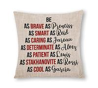 VinMea Decorative Cotton Linen Pillow Covers, Criminal Minds Throw Pillow Case Cushion Cover Home Decor,Square 16 X 16 Inches