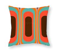 VinMea Decorative Throw Pillow Covers Retro Decorative Pillow 70s 60s Style Decorative Throw Pillow Case Cushion Cover Cotton For Sofa Couch Chair Seat,Square 20 X 20 Inches