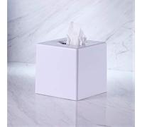 VINN DUNN BESPOKE CUBE Tissue Dispenser white, Square Tissue Box Cover Holder Kleenex Napkin Holder Bathroom Organizer Stand -Plastic ABS